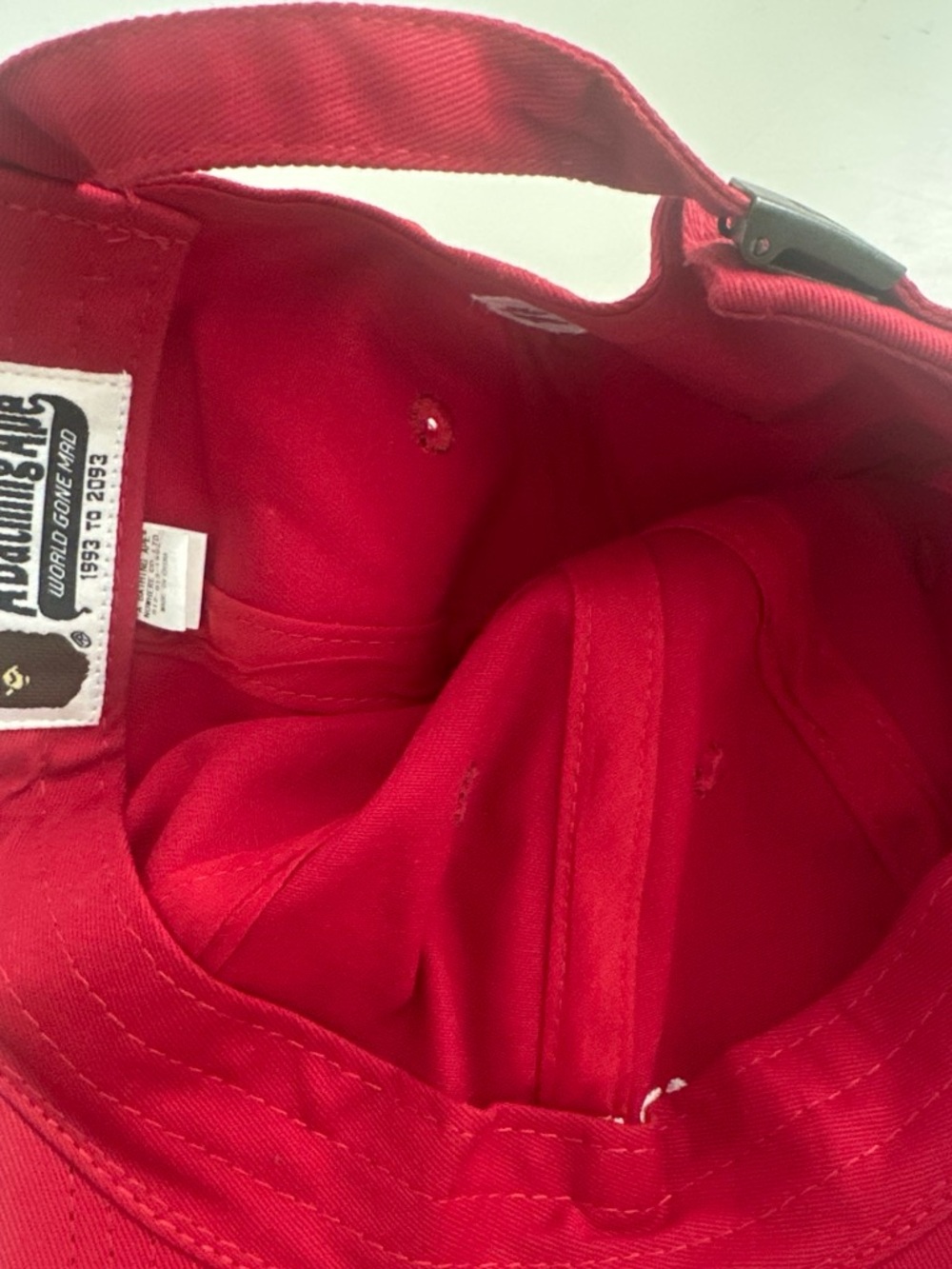 Red Embroidered BAPE Cap - Picture 3 of 3